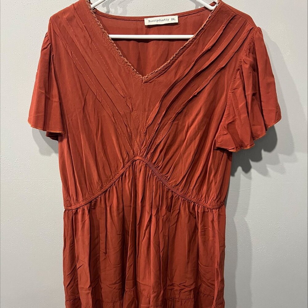 Rust Red Maxi Dress by RustyZusty